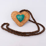 LC-ADJW104B Braided Genuine Leather Jewelry Necklace