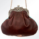 LC-ADBG633L Coin Purse Hair On Genuine Western Leather Women Bag