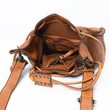 SWC137TAN Tote Genuine Leather women bag western Bag