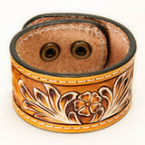 ADBRF148 Hand tooled Genuine Leather Bracelet women