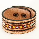 ADBRF150 Hand tooled Genuine Leather Bracelet women