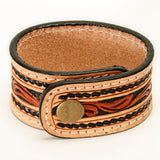 ADBRF150 Hand tooled Genuine Leather Bracelet women