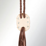 LC-ADJW107C Braided Genuine Leather Jewelry Necklace