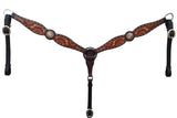 BER112-Western Leather Breast Collar