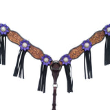 BER113-Western Leather Breast Collar