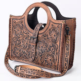 ADBG500 Tote Hand Tooled Genuine Western Leather Women Bag