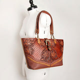 LC-ADBGI195 Tote Genuine Western Leather Women Bag