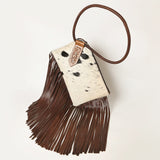 ADBGZ328 Wristlet Hair On Genuine Western Leather Women Bag