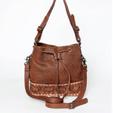 ADBGZ454 Bucket Hand Tooled Genuine Western Leather Women Bag