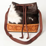 LC-ADBGZ454B Bucket Hair On Genuine Western Leather Women Bag