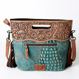 ADBG873 Crossbody Crocodile Embossed Genuine Western Leather Women Bag