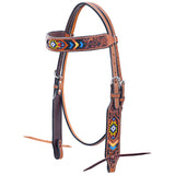 BEHSE123ME-Western Leather Headstall