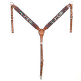 BEBCE124ME-Western leather Breast Collar