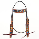 BEHSE124ME-Western Leather Headstall