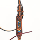 BEHSE124ME-Western Leather Headstall