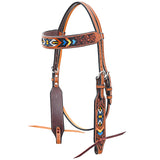 BEHSE124ME-Western Leather Headstall