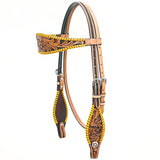 BEHSE126LT-Western Leather Headstall