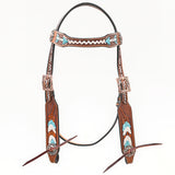 BEHSE128ME-Western Leather Headstall