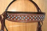 BEHSE130-Western Leather Headstall