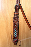 BEHSE130-Western Leather Headstall