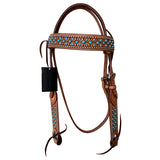 BEHSE130-Western Leather Headstall