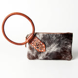 ADBGZ335 Wristlet Hair on Genuine Western Leather Women Bag