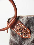 ADBGZ335 Wristlet Hair on Genuine Western Leather Women Bag