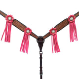 BER115-Western Leather Breast Collar