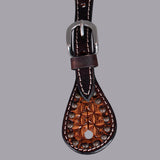 BER115-Western American Leather Spur Strap