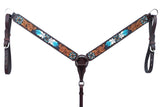 BER117-Western Leather Breast Collar