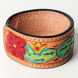 LC-ADBRF153 carved Genuine Leather Bracelet women