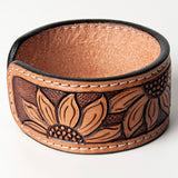 ADBRF156 Hand tooled carved Genuine Leather Bracelet women