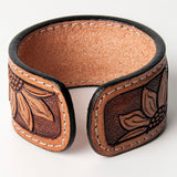 ADBRF156 Hand tooled carved Genuine Leather Bracelet women