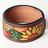 LC-ADBRF160 carved Genuine Leather Bracelet women