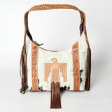 ADBG803 Hobo Hair On Genuine Western Leather Women Bag Pearl