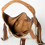 ADBG803 Hobo Hair On Genuine Western Leather Women Bag Pearl