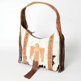 ADBG803 Hobo Hair On Genuine Western Leather Women Bag Pearl