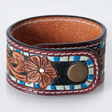 LC-ADBRF170 carved Genuine Leather Bracelet women