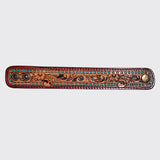 ADBRF172 Hand tooled carved Genuine Leather Bracelet women