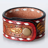 LC-ADBRF175 carved Genuine Leather Bracelet women