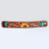 ADBRF176 Hand tooled carved Genuine Leather Bracelet women