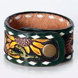 LC-ADBRF177 carved Genuine Leather Bracelet women