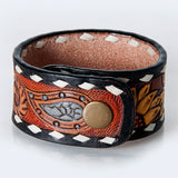 LC-ADBRF178 carved Genuine Leather Bracelet women