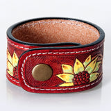 LC-ADBRF185 carved Genuine Leather Bracelet women