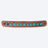 ADBRF188 Hand tooled carved Genuine Leather Bracelet women