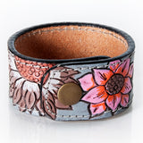 ADBRF189 Hand tooled Genuine Leather Bracelet women