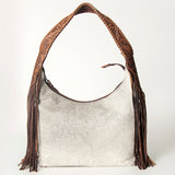 ADBG803 Hobo Hair On Genuine Western Leather Women Bag Pearl