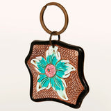 ADKR179 Hand Tooled Genuine Leather Keyring