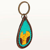 ADKR185 Hand Tooled Genuine Leather Keyring