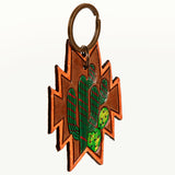 ADKR186 Hand Tooled Carved Genuine Leather Keyring